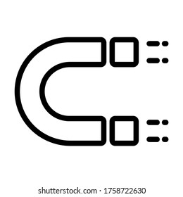 Magnet symbol vector - education icons