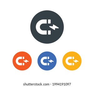 Magnet symbol vector sign isolated on white background illustration.