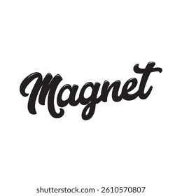 magnet text on white background.