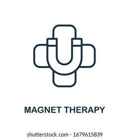 Magnet Therapy icon from alternative medicine collection. Simple line Magnet Therapy icon for templates, web design and infographics