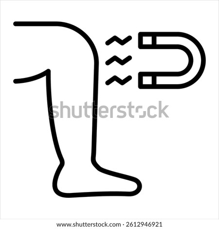 Magnet Therapy Line Icon Vector Illustration