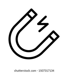 magnet thin line vector icon