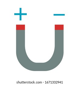 Magnet-Tool Science-Flatstyle-Icon-Vektorillustration-Design