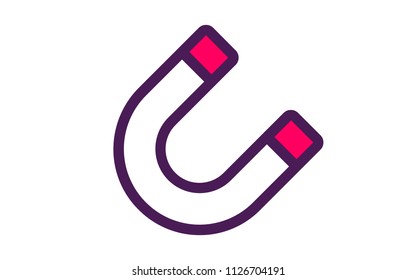 magnet, two color icon