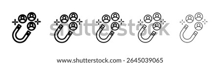 Magnet user icon filled flat sign concept for web design.