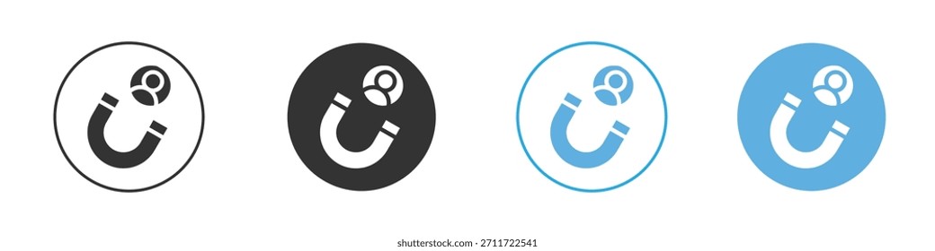 Magnet-Benutzersymbol Logo-Vorlage Designset