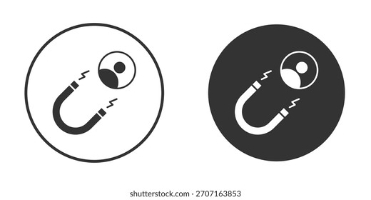 Magnet-Benutzersymbol für Website-Design, Logo für Web und Apps.
