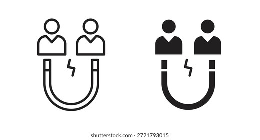 Icono de usuario magnético para su diseño de Sitio web, logotipo, App, interfaz de usuario. EPS10