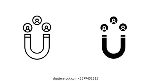 Magnet usericons for ui. vector illustration