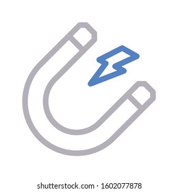 magnet vector color line icon 