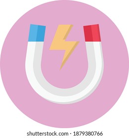 magnet vector colour flat icon