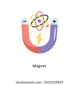Magnet Vector Flat Icon Design illustration Symbol on White background EPS 10 File 