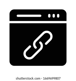icono plano de glifo vectorial de imán 