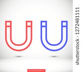 magnet vector icon 10 eps
