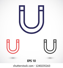 magnet vector icon 10 eps