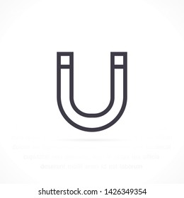 magnet vector icon 10 eps , Lorem ipsum Flat design