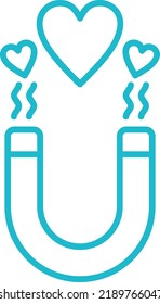 Icono vectorial de imán. Se puede usar para imprimir, móviles y aplicaciones web.
