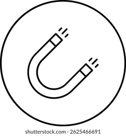 Icono de Vector magnético. Se puede utilizar para aplicaciones de impresión, móviles y de Web.