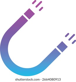 Icono de Vector magnético. Se puede utilizar para aplicaciones de impresión, móviles y de Web.