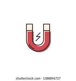 magnet vector icon concept, isolated on white background