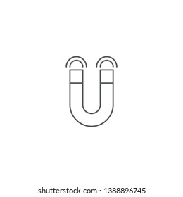 magnet vector icon concept, isolated on white background