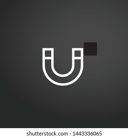 Magnet vector icon. Magnet concept stroke symbol design. Thin graphic elements vector illustration, outline pattern for your web site design, logo, UI. EPS 10.