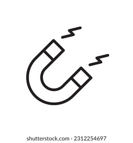 Magnet vector icon. Magnet flat sign design. Magnet symbol pictogram. UX UI icon