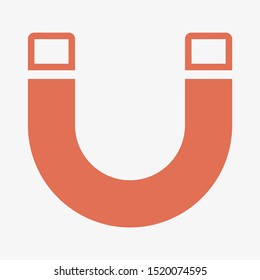 Magnet vector icon. Magnet illustration on background