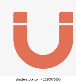 Magnet vector icon. Magnet illustration on background