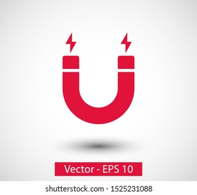 Magnet vector icon. Magnet illustration on background