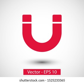Magnet vector icon. Magnet illustration on background