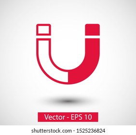 Magnet vector icon. Magnet illustration on background