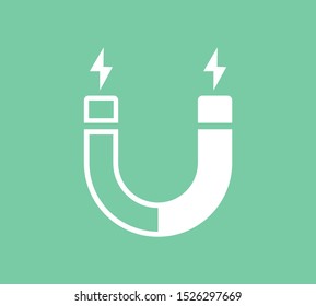 Magnet vector icon. Magnet illustration on background