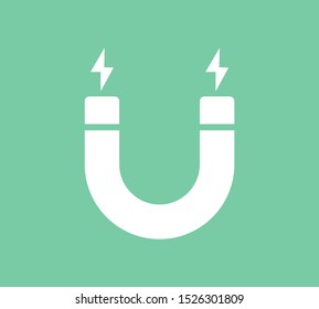 Magnet vector icon. Magnet illustration on background