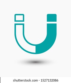 Magnet vector icon. Magnet illustration on background