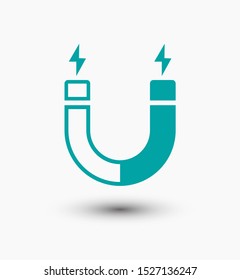 Magnet vector icon. Magnet illustration on background