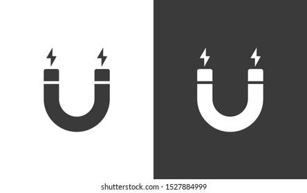 Magnet vector icon. Magnet illustration on background