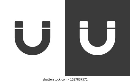 Magnet vector icon. Magnet illustration on background