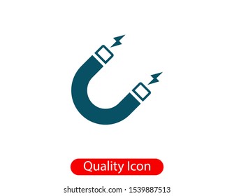 Magnet vector icon. Magnet illustration on background