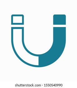 Magnet vector icon. Magnet illustration on background