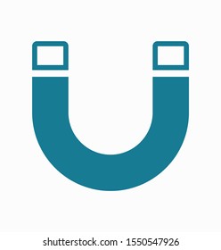 Magnet vector icon. Magnet illustration on background