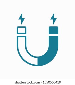 Magnet vector icon. Magnet illustration on background