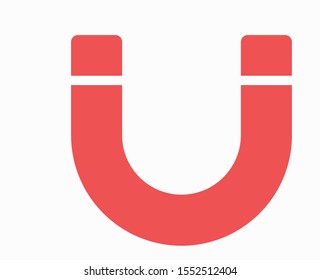 Magnet vector icon. Magnet illustration on background