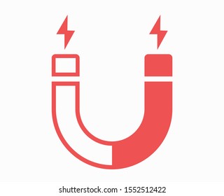 Magnet vector icon. Magnet illustration on background
