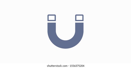 Magnet vector icon. Magnet illustration on background