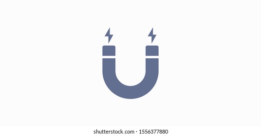 Magnet vector icon. Magnet illustration on background