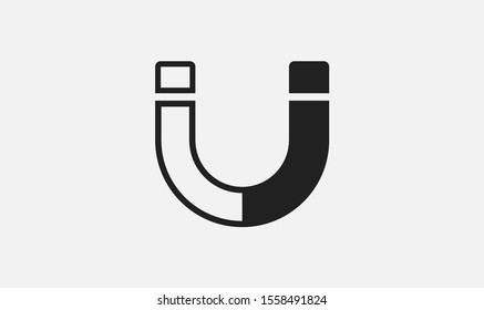 Magnet vector icon. Magnet illustration on background