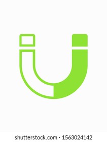 Magnet vector icon. Magnet illustration on background