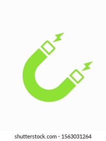 Magnet vector icon. Magnet illustration on background