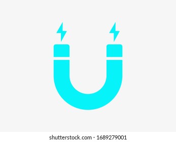 Magnet vector icon. Magnet illustration on background